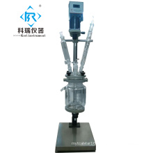 Laboratory Mini jacketed glass reactor Agitated Reactor